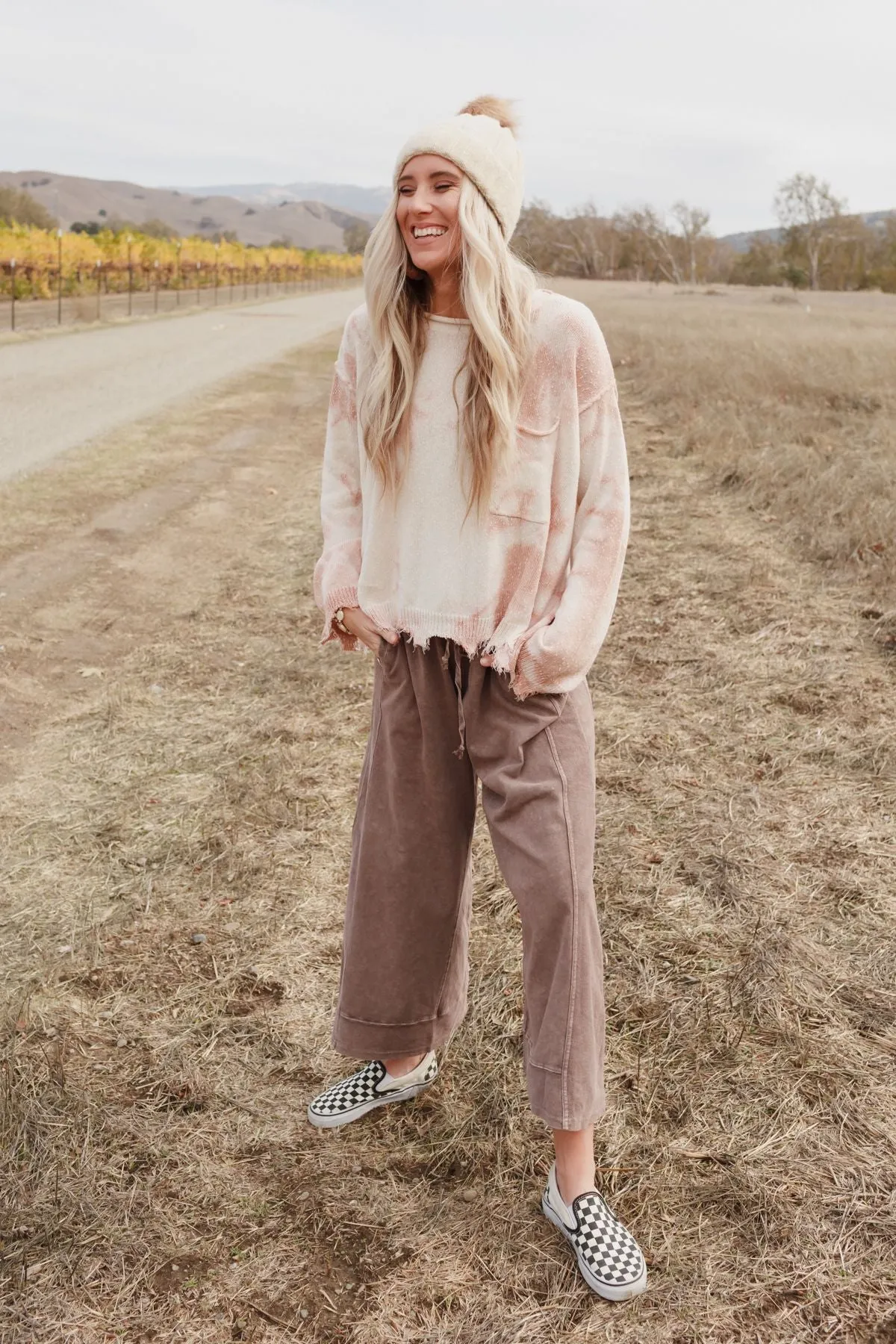 Relaxed Vibes Wide Leg Pants - Mauve