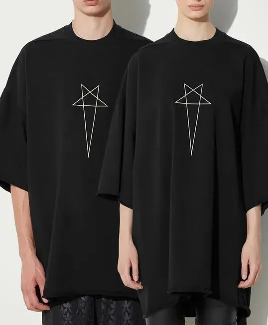 RICK OWENS  |Crew Neck Pullovers Star Unisex Street Style Plain Cotton