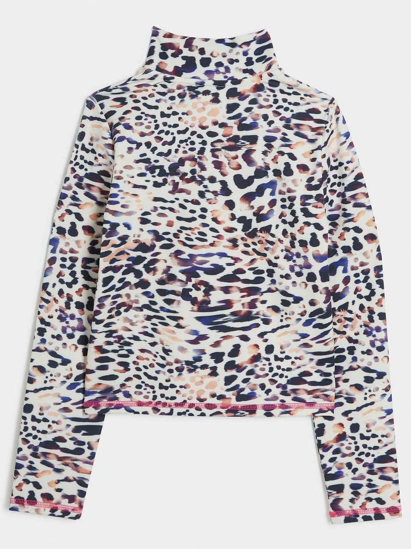 River Island Girls Leopard Zip Through Activewear Jacket - Beige