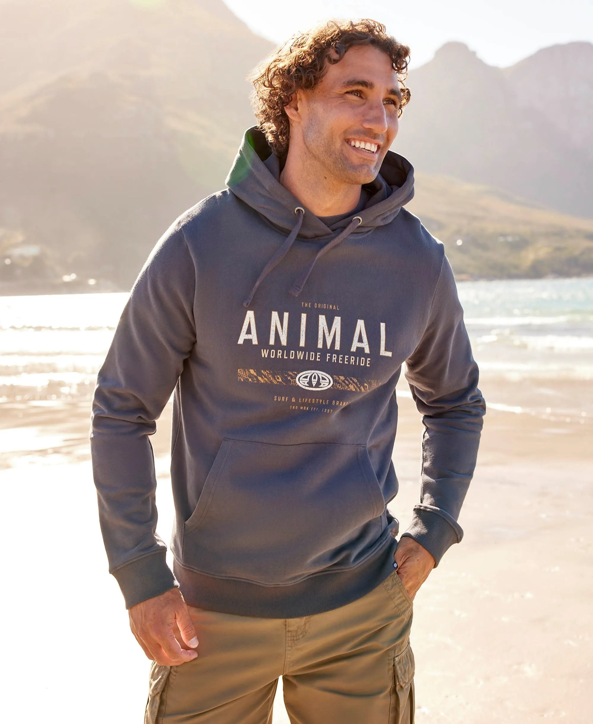 River Mens Hoodie - Charcoal