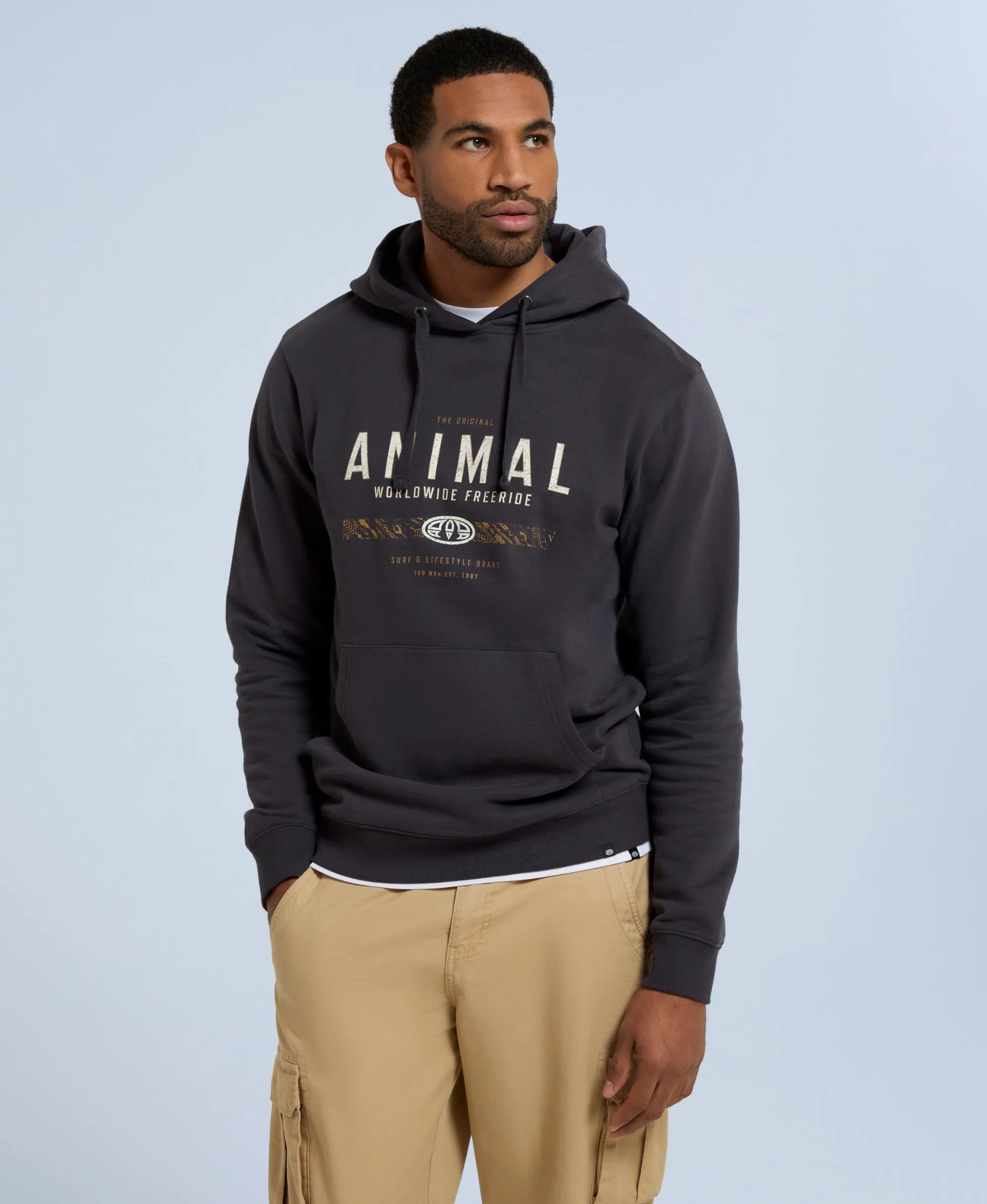 River Mens Hoodie - Charcoal