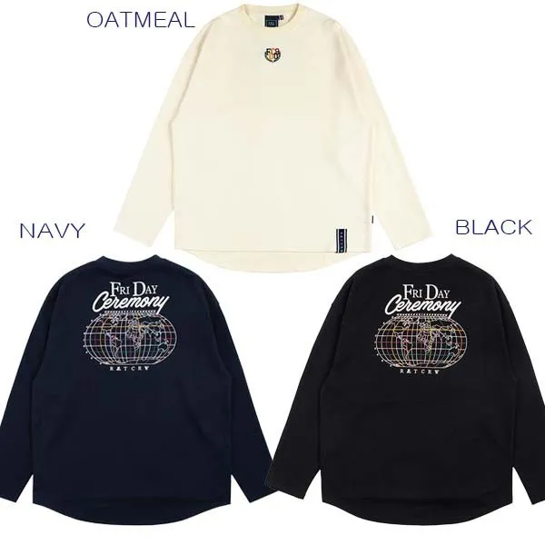 ROMANTIC CROWN  |Pullovers Studded Street Style U-Neck Long Sleeves Cotton