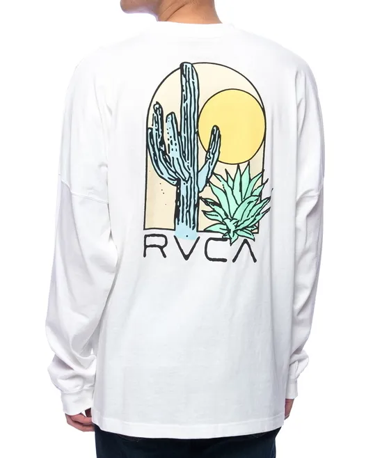 RVCA  |Crew Neck Long Sleeves Plain Long Sleeve T-shirt Logo