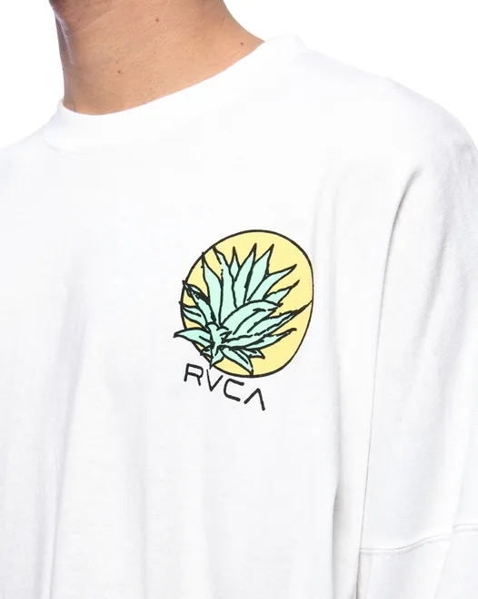 RVCA  |Crew Neck Long Sleeves Plain Long Sleeve T-shirt Logo