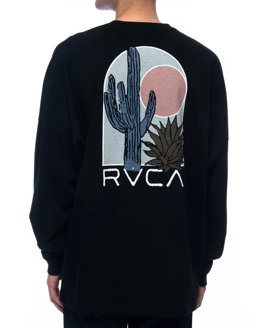 RVCA  |Crew Neck Long Sleeves Plain Long Sleeve T-shirt Logo