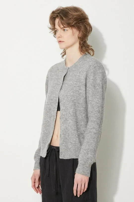 Samsoe Samsoe wool cardigan NOR gray color F16422744