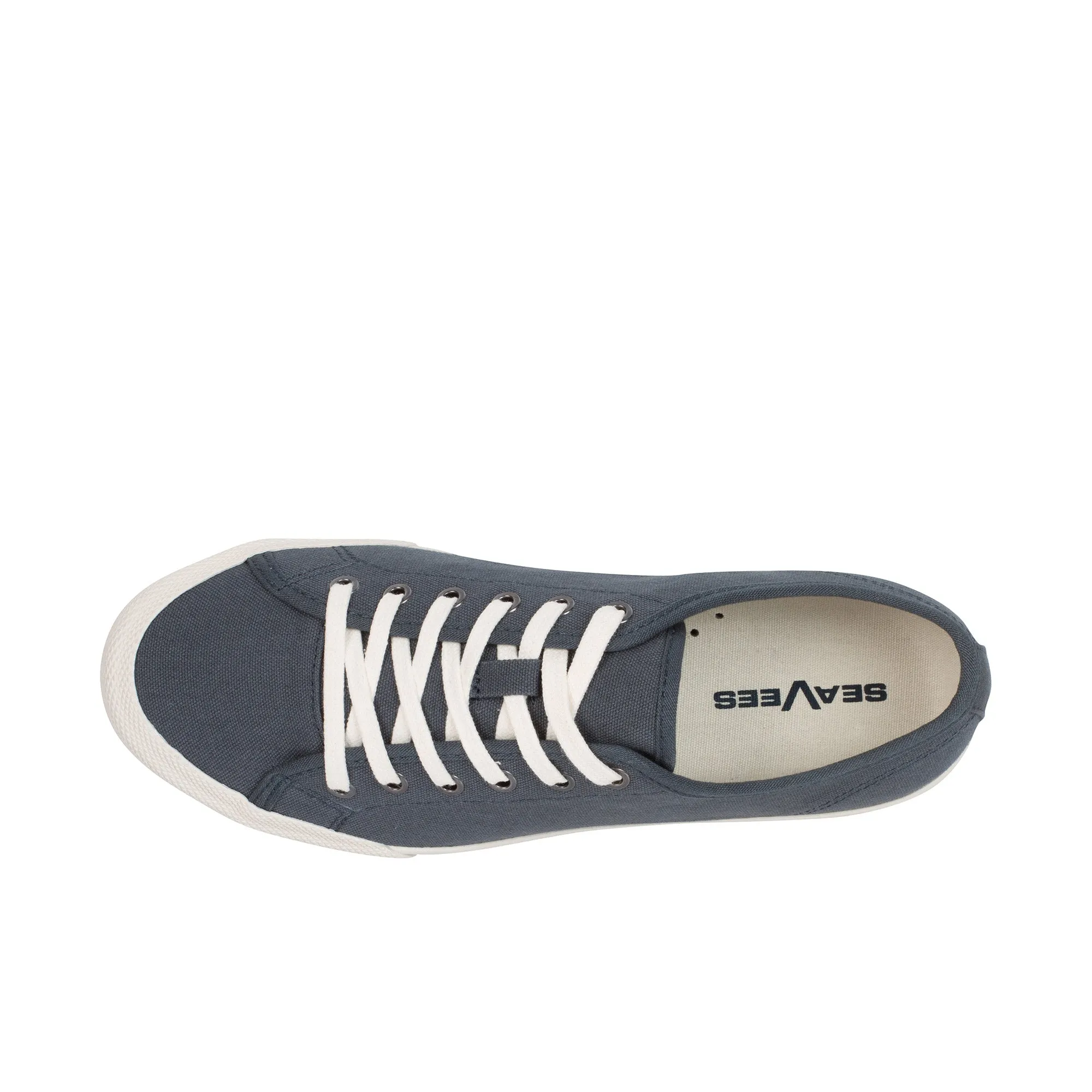 SeaVees Monterey Sneaker Slate Navy Cotton Canvas