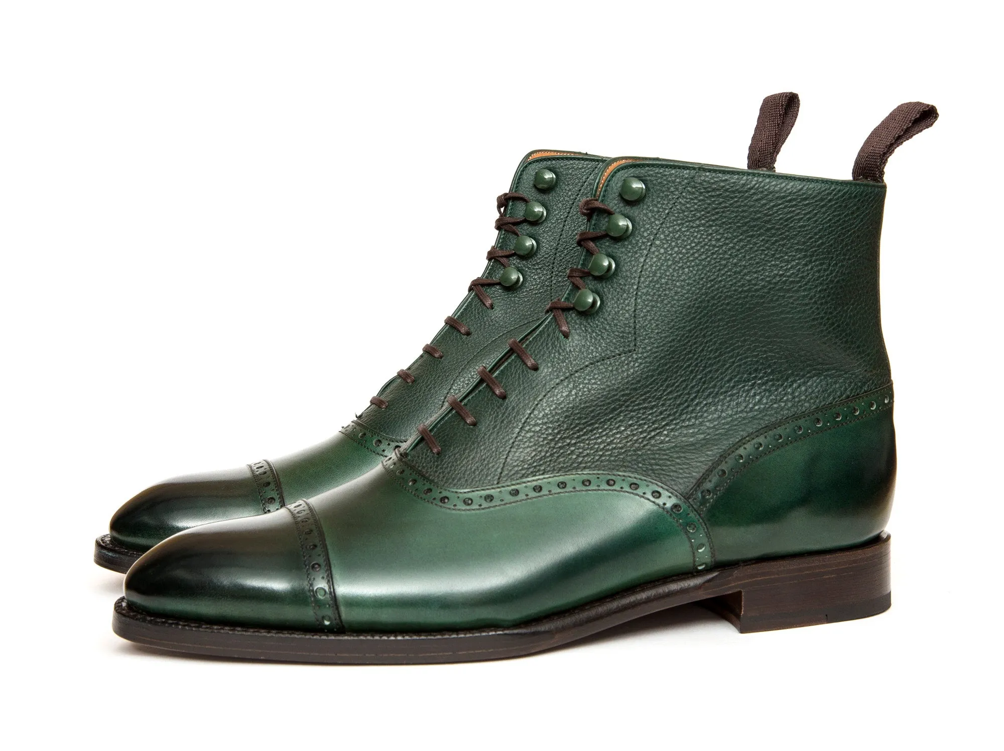 Seaview - MTO - Forest Calf / Green Soft Grain - NGT Last - Single Leather Sole