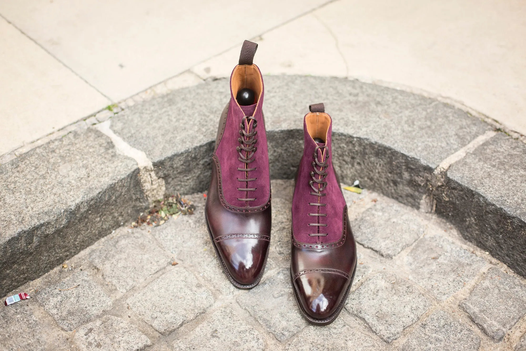 Seaview - MTO - Plum Museum Calf / Regal Purple Suede - NGT Last - Single Leather Sole