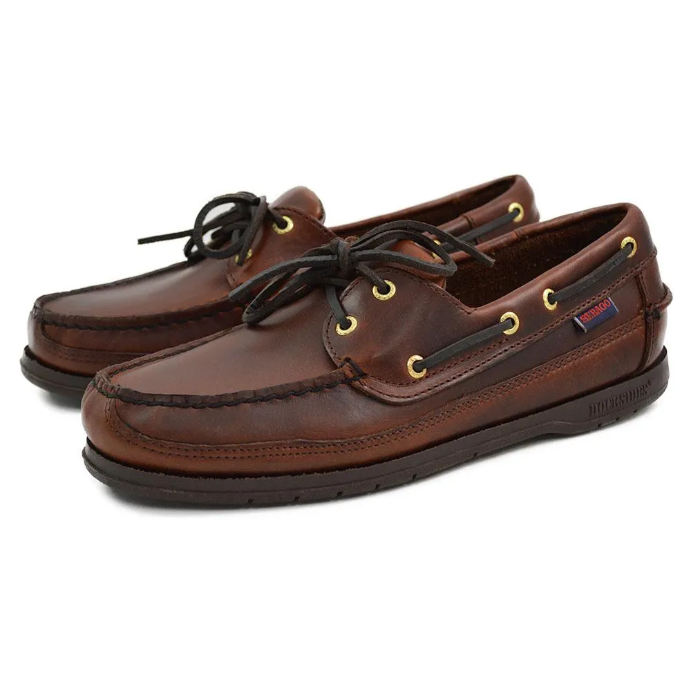 Sebago Schooner Brown Oiled Waxy Deck Shoes