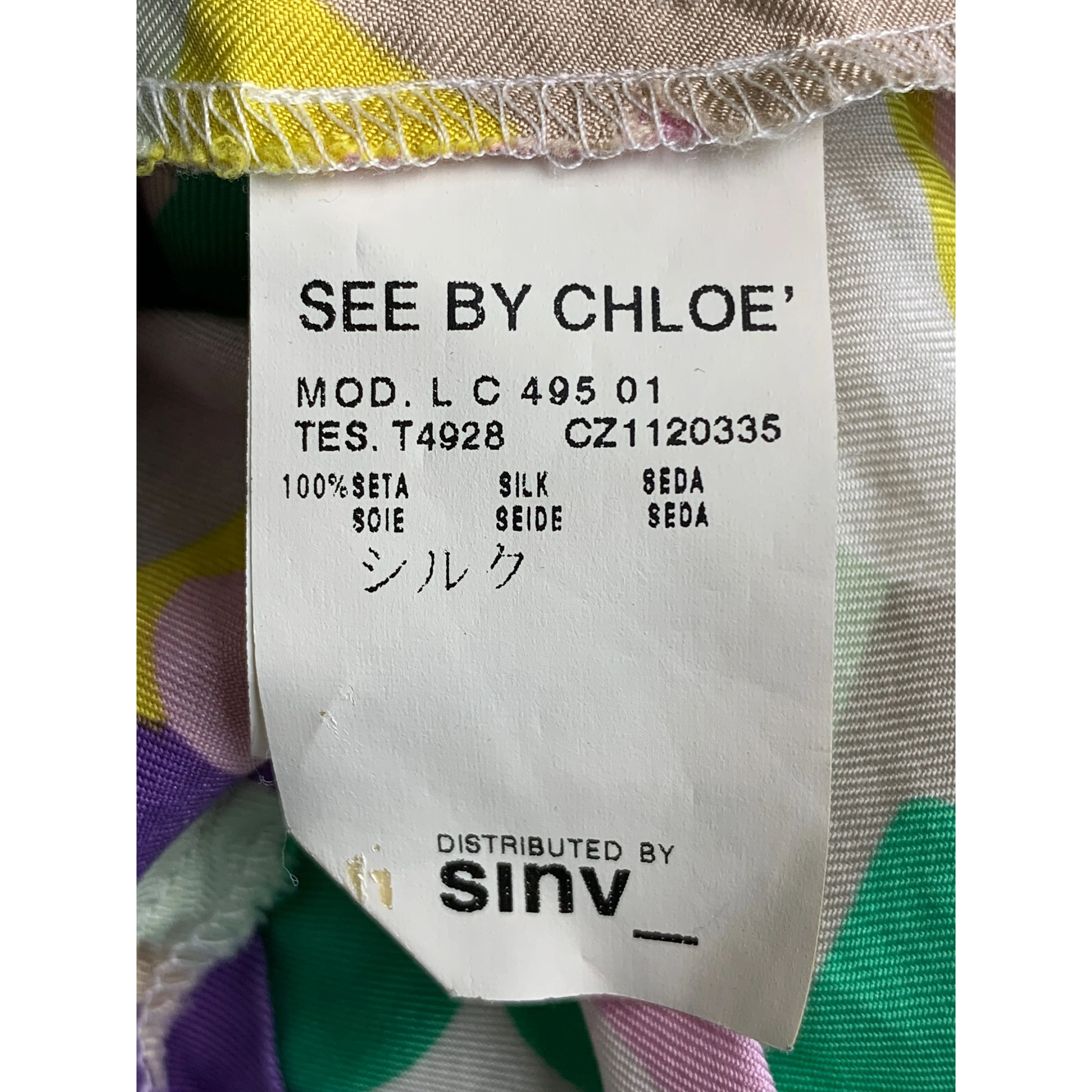 #SEE BY CHLOE/SL Blouse/40/MLT/Silk/All Over Print