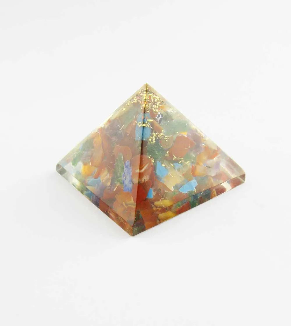 Small Mixed Stone Orgone Orgonite Pyramid