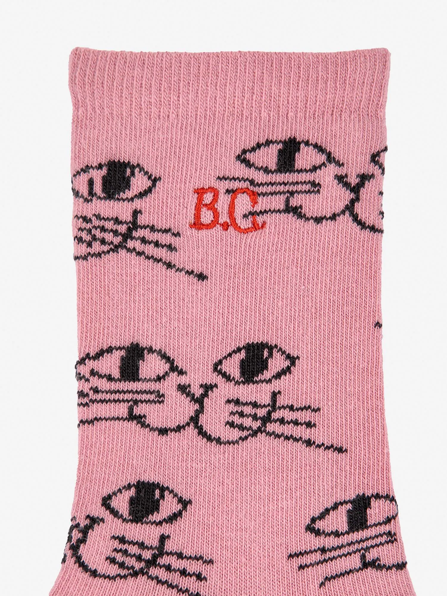 Smiling Cat All Over Long Socks