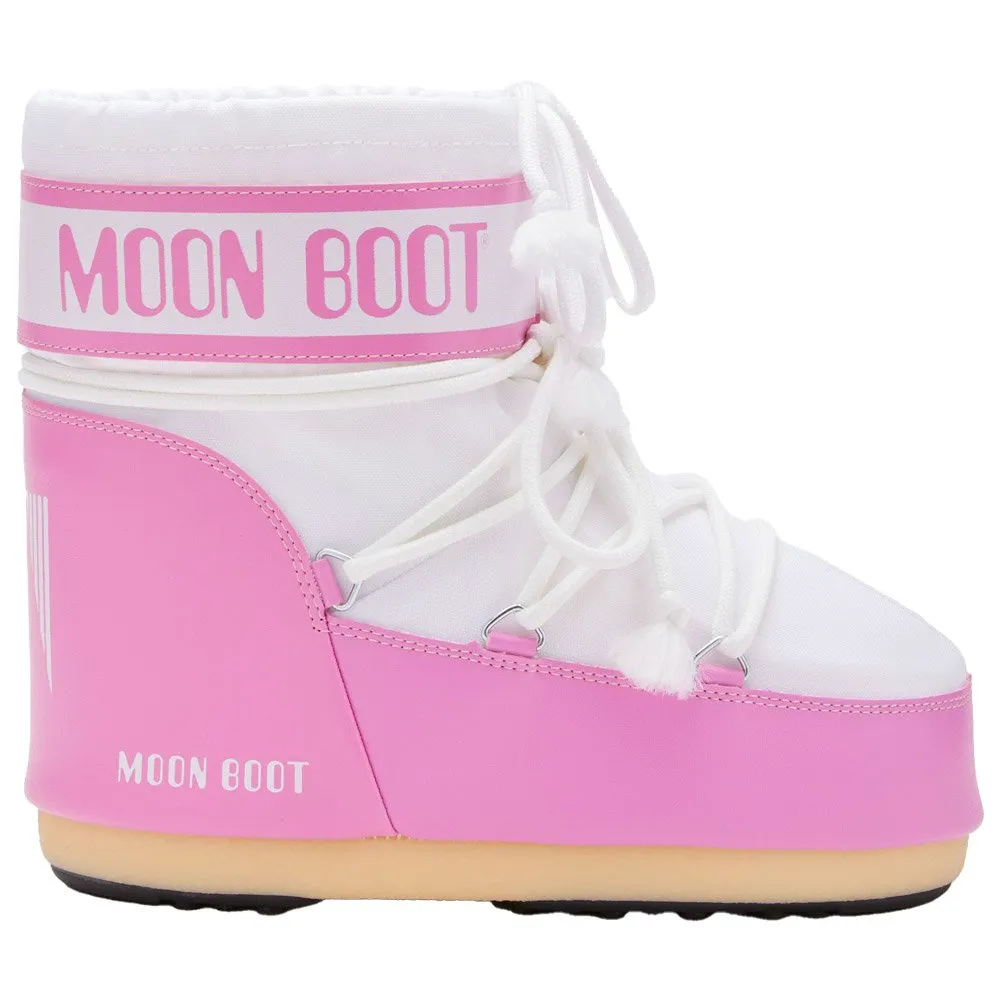 Snow boots Moon Boot ---Icon Low Nylon Pink White