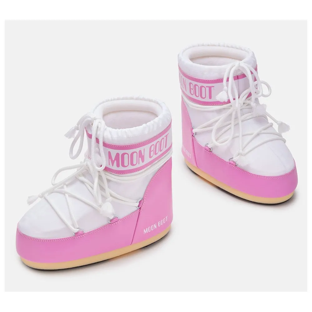 Snow boots Moon Boot ---Icon Low Nylon Pink White