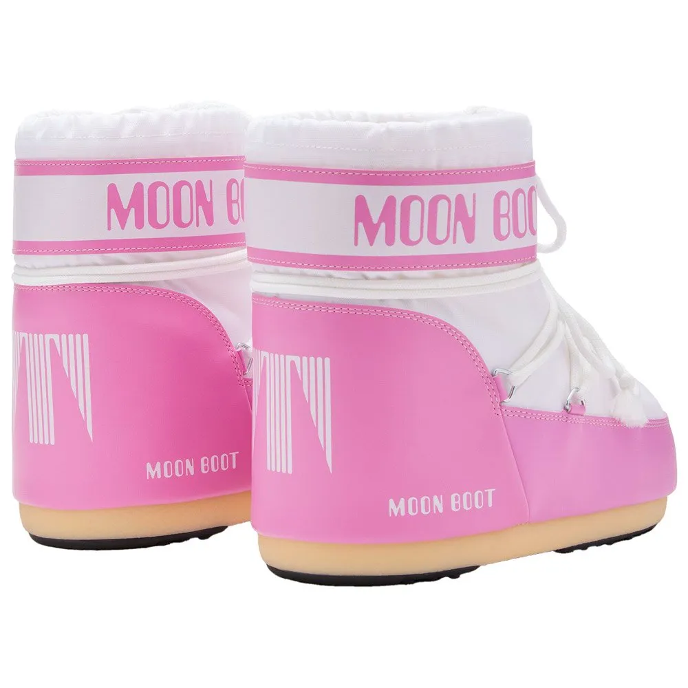 Snow boots Moon Boot ---Icon Low Nylon Pink White