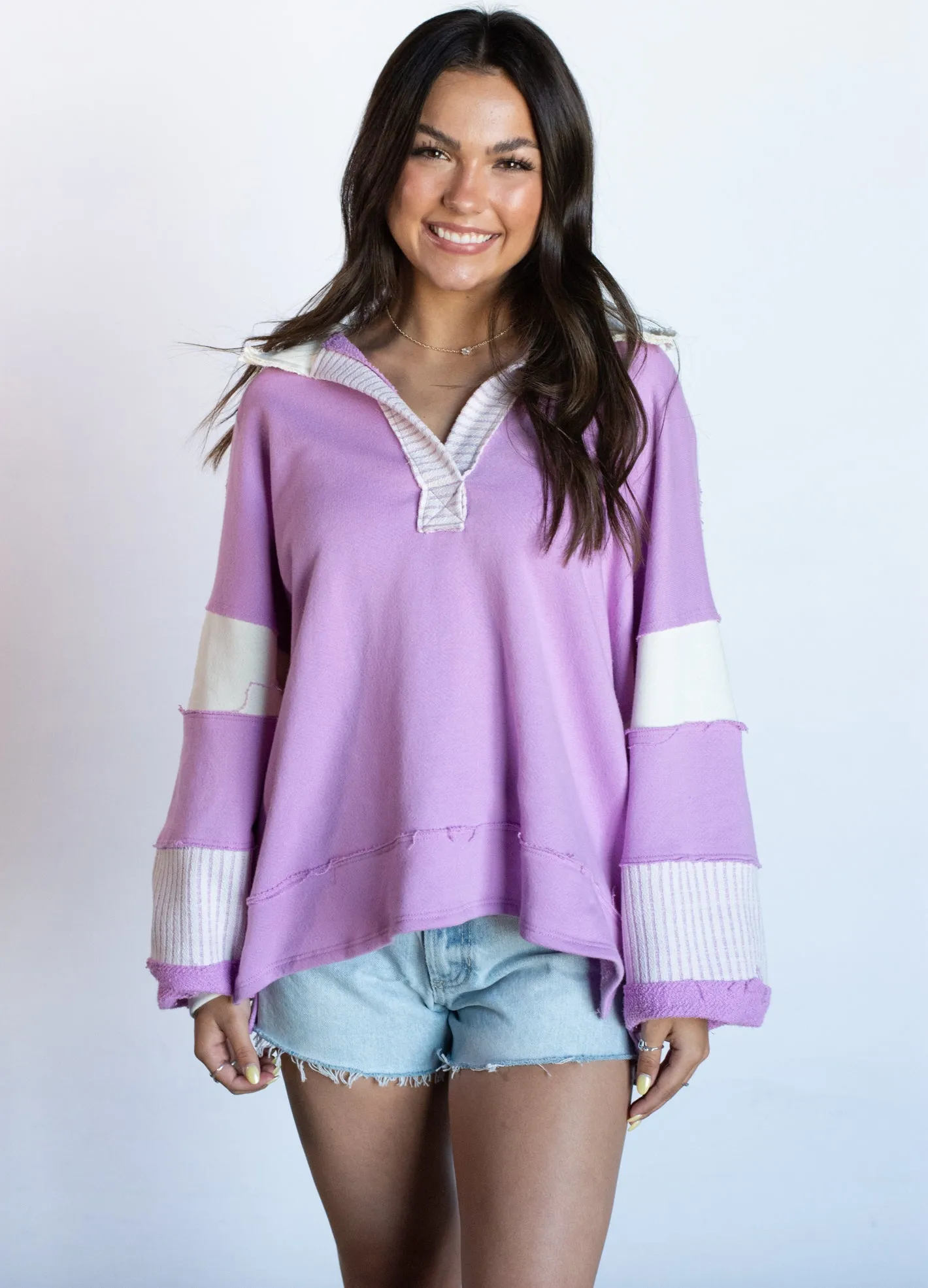 Sounds Good to Me Periwinkle Loose Fit Top