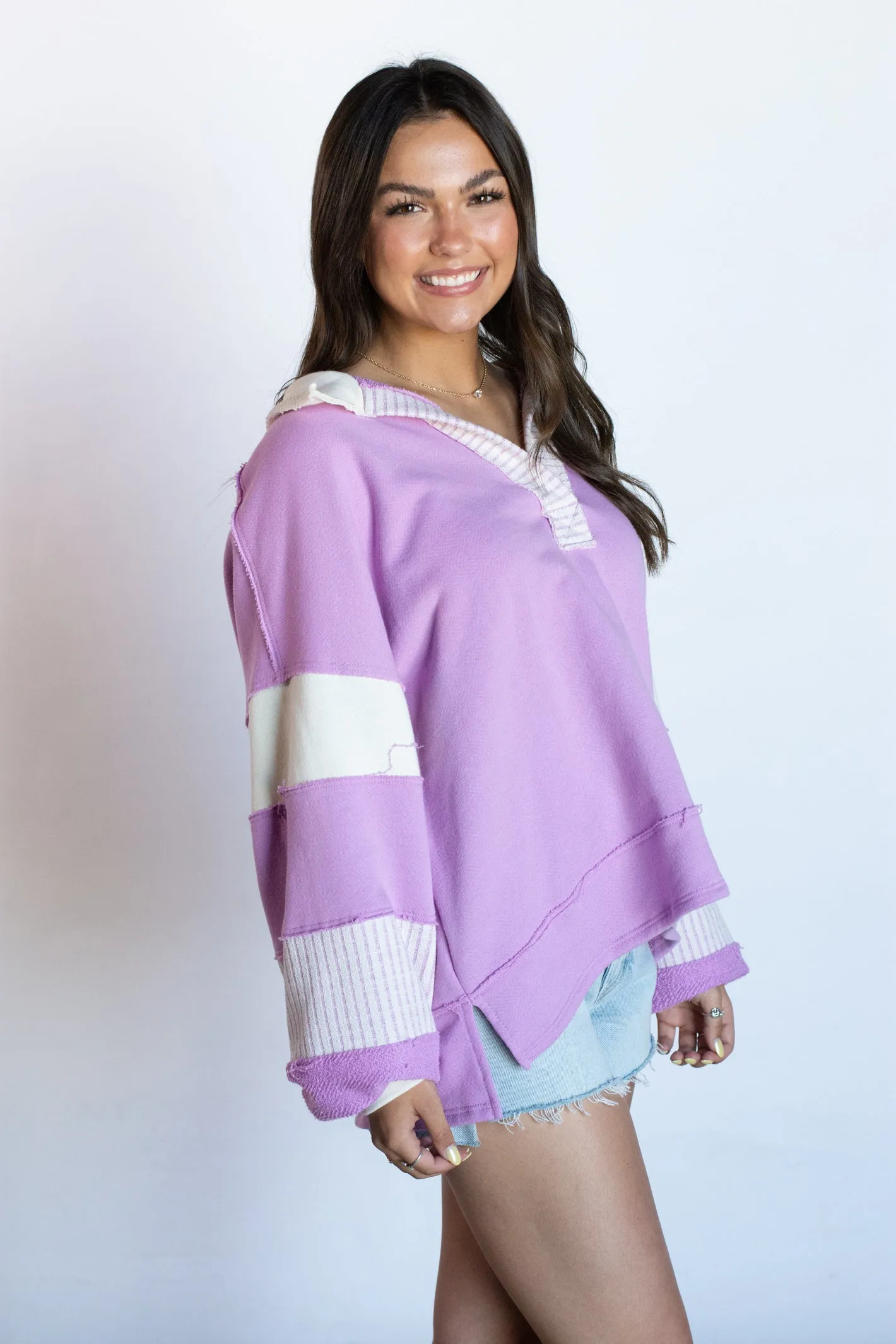 Sounds Good to Me Periwinkle Loose Fit Top