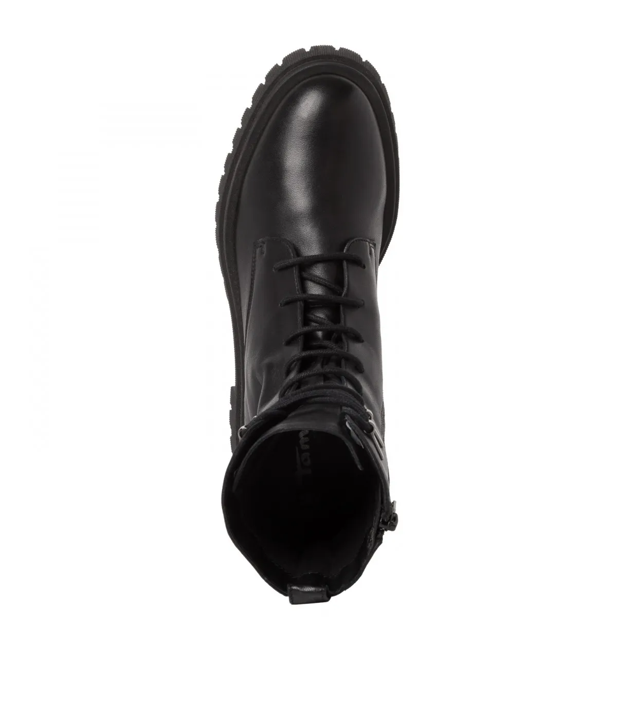 Tamaris Army Boot in Black Leather