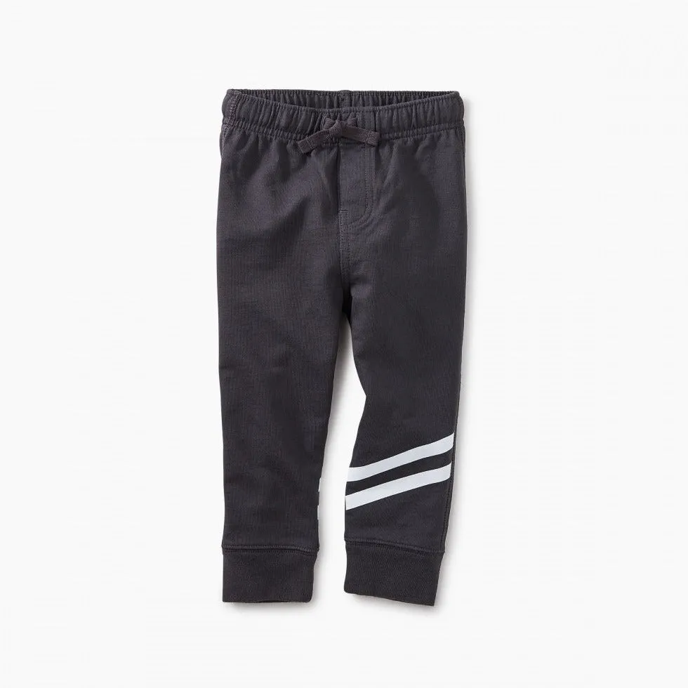 Tea Collection Jet Black Speedy Striped Baby Joggers