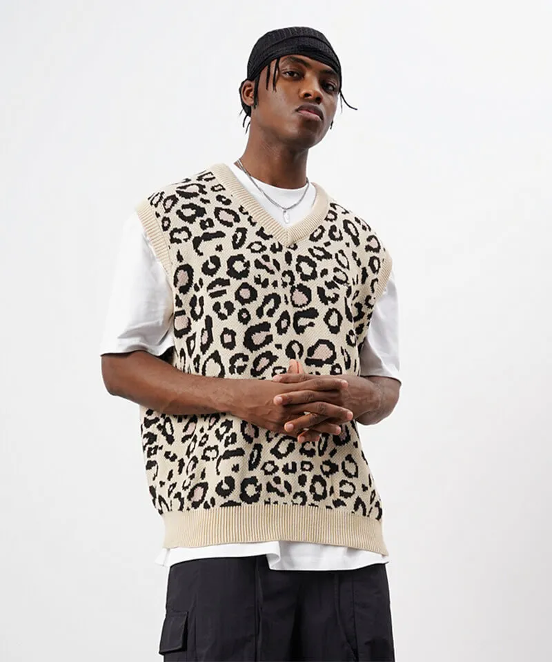 URKOOL  |Pullovers Leopard Patterns Unisex Street Style Cotton