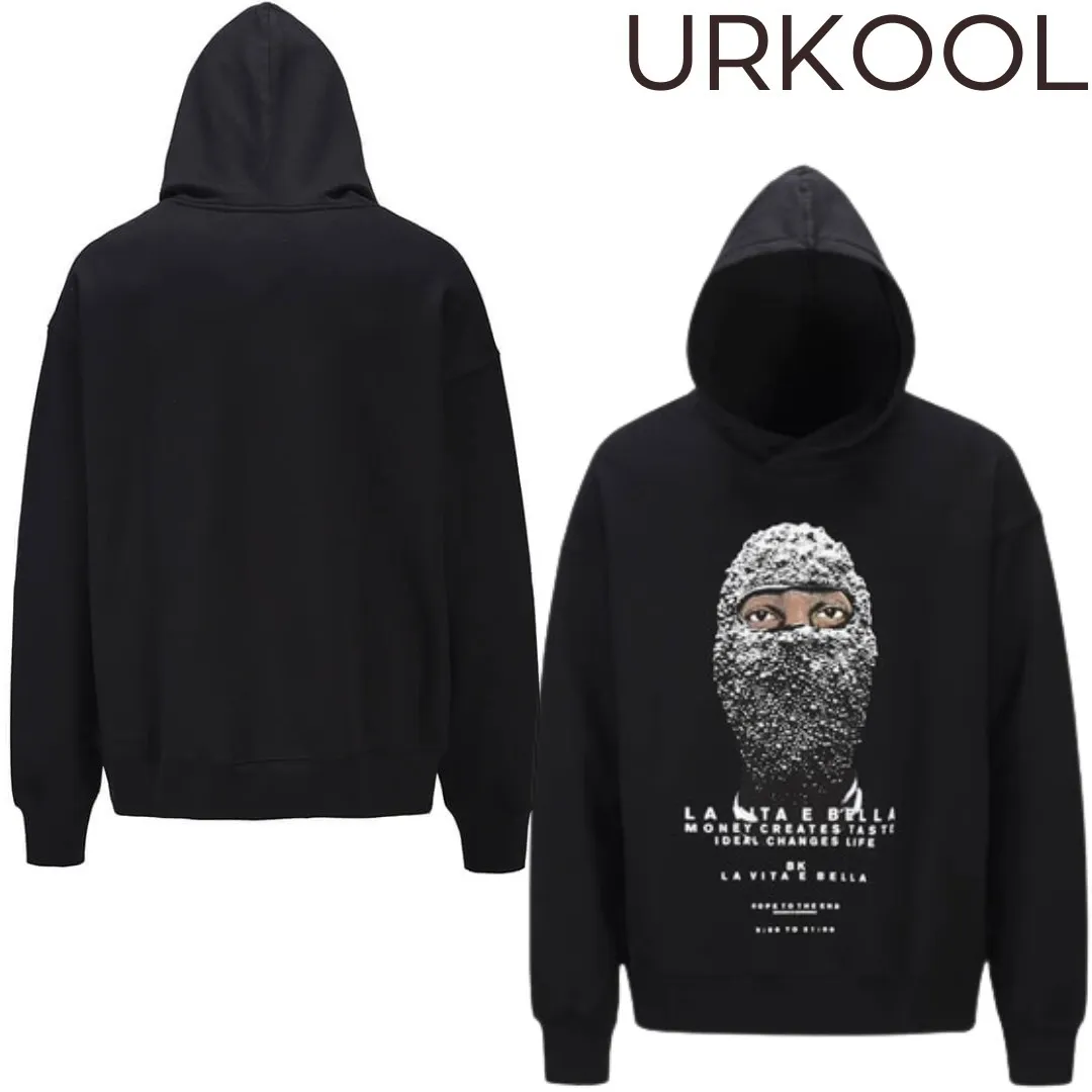 URKOOL  |Pullovers Unisex Street Style Bi-color Long Sleeves Plain