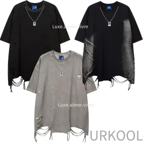 URKOOL  |Pullovers Unisex Street Style Tie-dye Plain Cotton