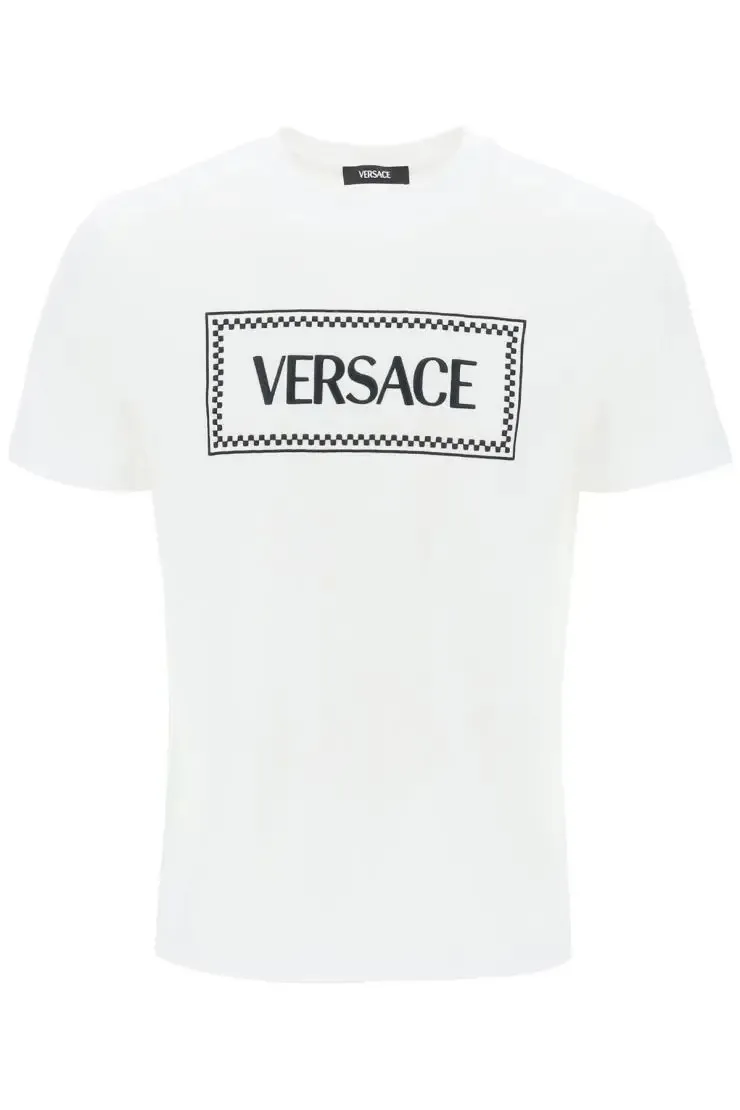 VERSACE  |Crew Neck Pullovers Unisex Street Style Plain Cotton