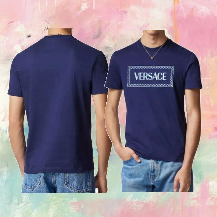 VERSACE  |Crew Neck Pullovers Unisex Street Style Plain Cotton