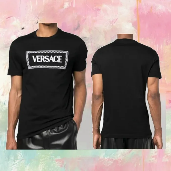 VERSACE  |Crew Neck Pullovers Unisex Street Style Plain Cotton