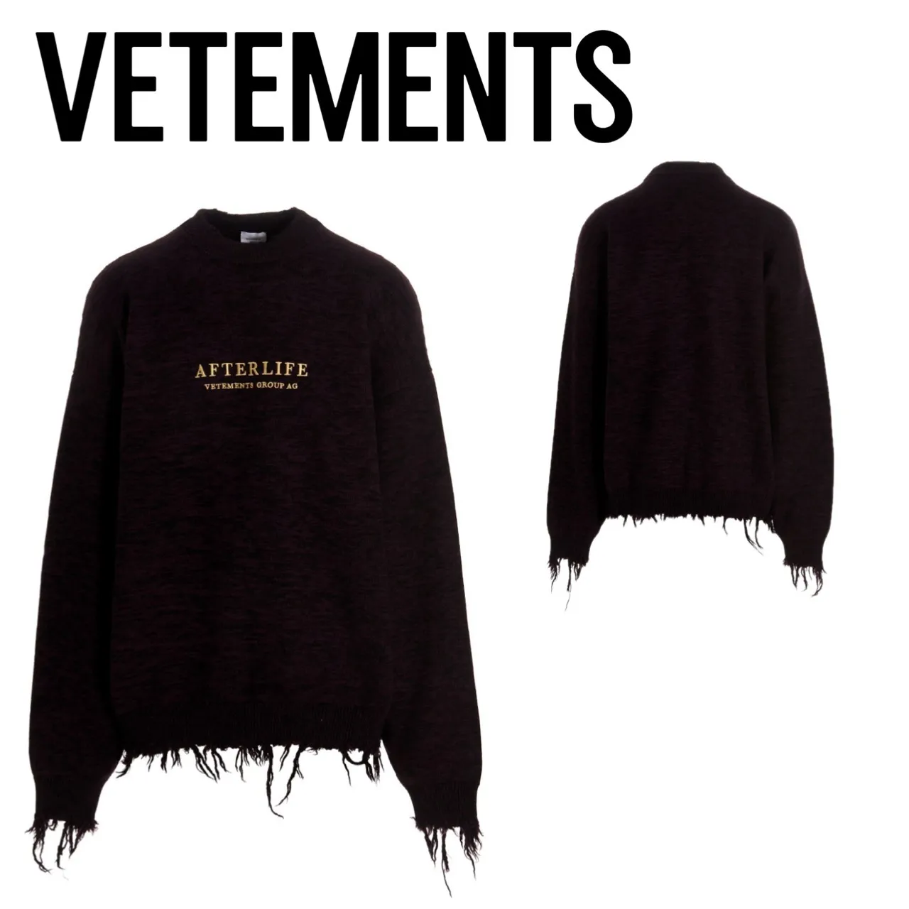 VETEMENTS  |Crew Neck Pullovers Unisex Wool Street Style U-Neck