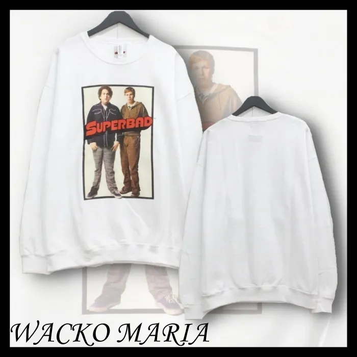 WACKO MARIA  |Crew Neck Street Style Collaboration Long Sleeves Plain