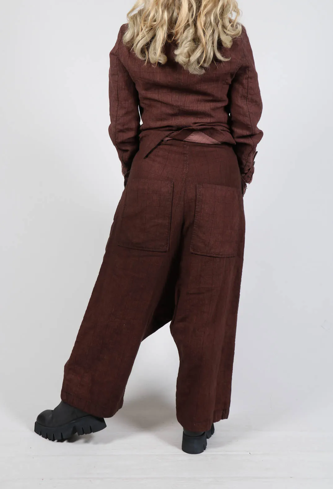 Wide Leg Trousers in Rust Cloud