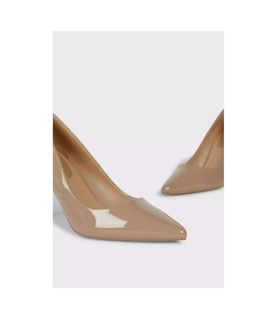 Womens/ladies dash pointed court shoes taupe Dorothy Perkins