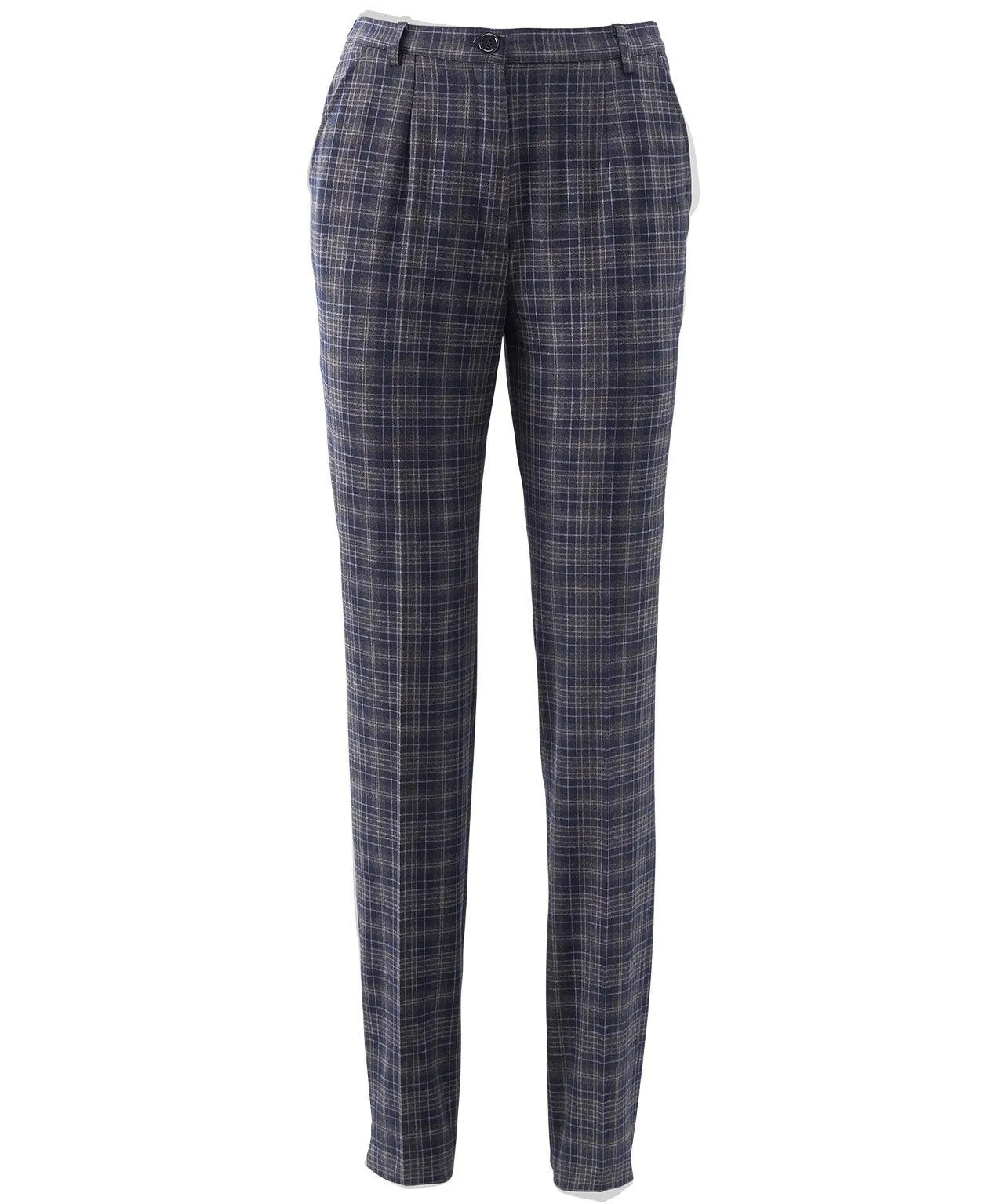 Wool Blend Tapered Trousers