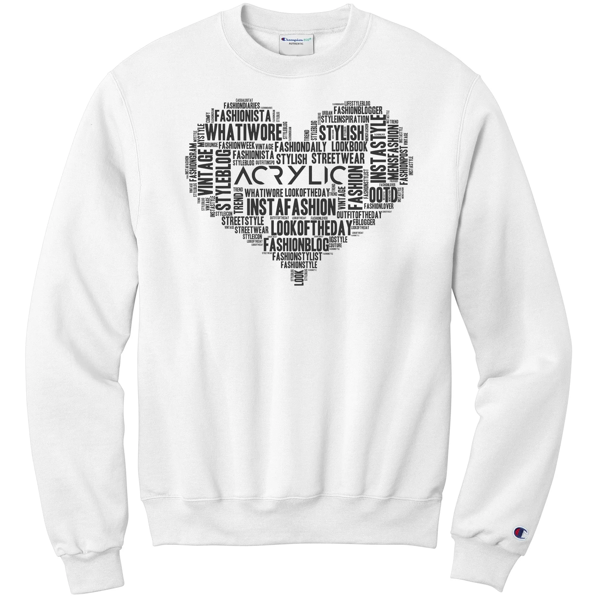 word cloud sweatshirt