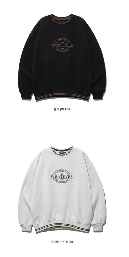 WV PROJECT  |Unisex Studded Street Style U-Neck Bi-color Long Sleeves