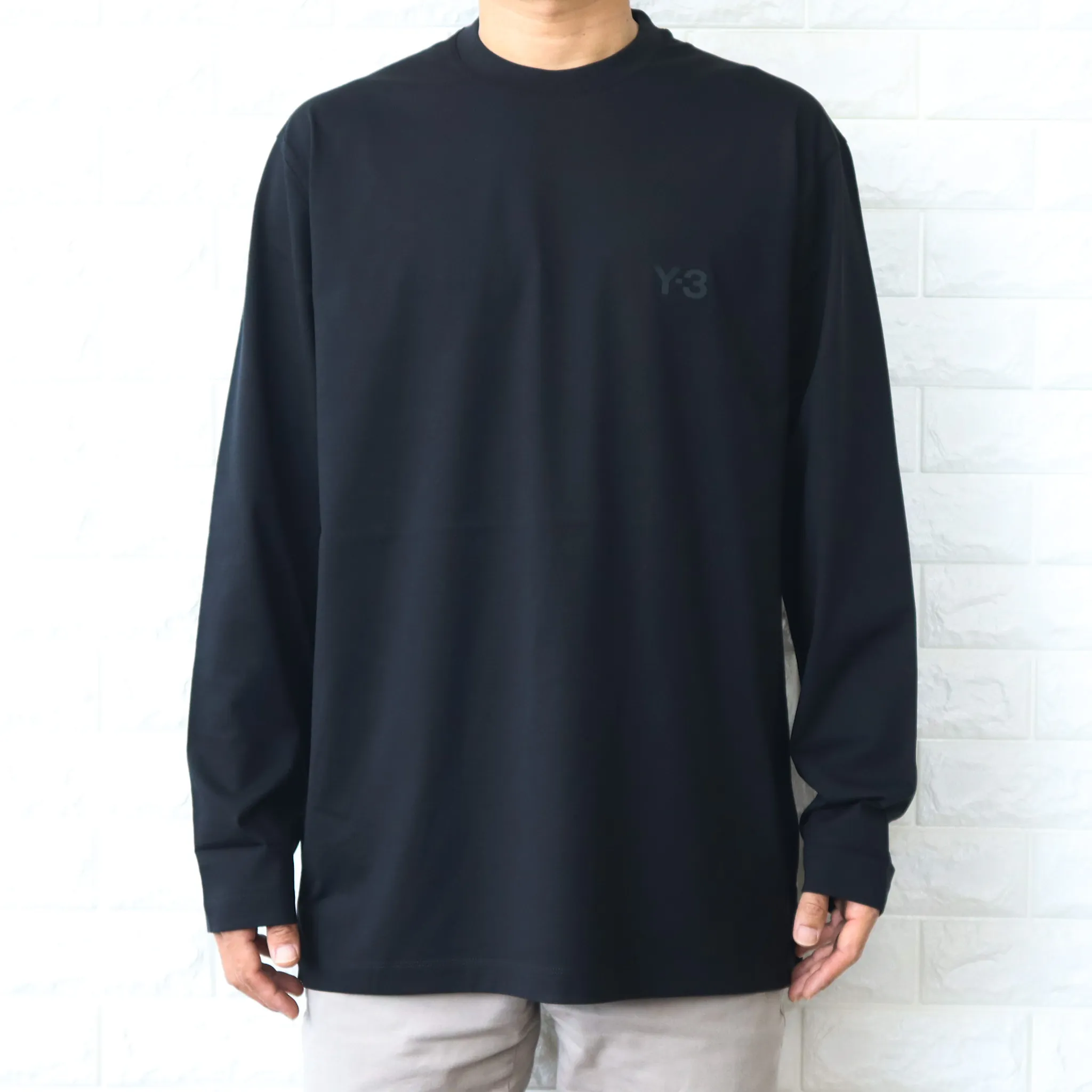 Y-3  |Crew Neck Unisex Street Style Long Sleeves Plain Cotton