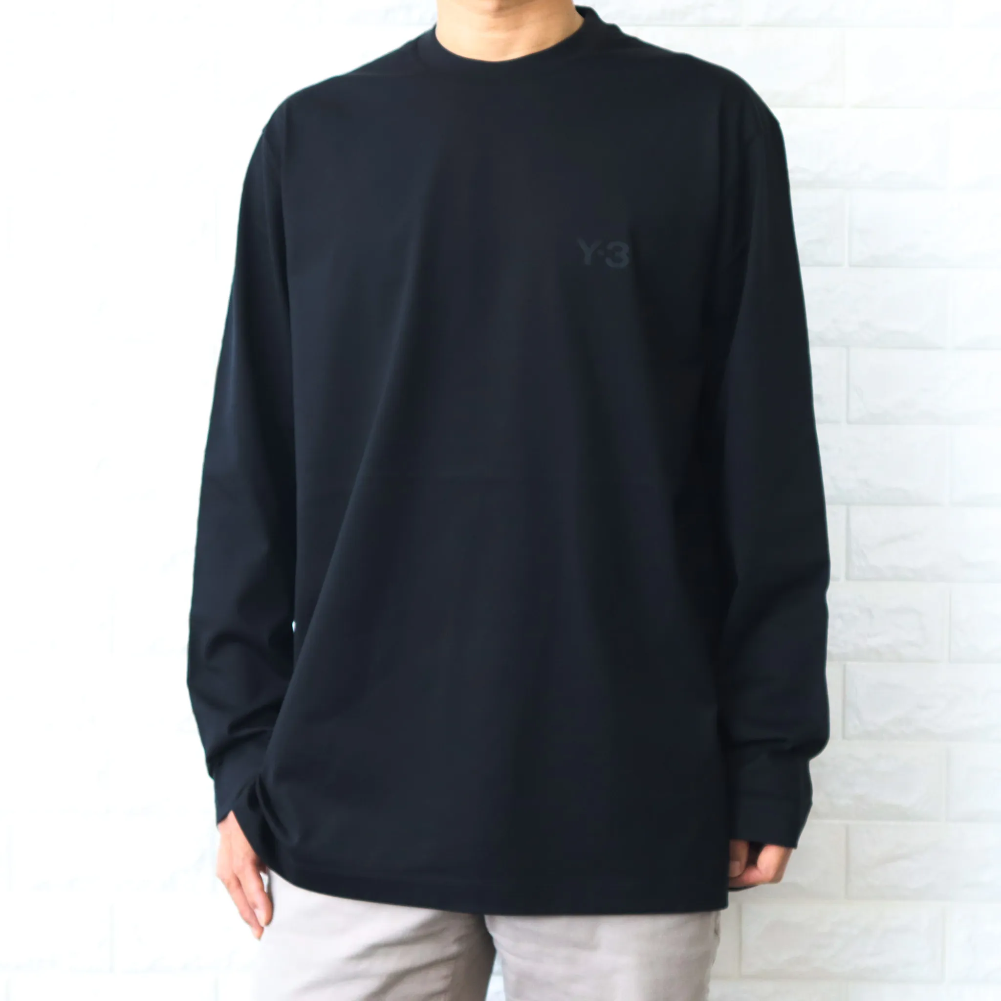 Y-3  |Crew Neck Unisex Street Style Long Sleeves Plain Cotton