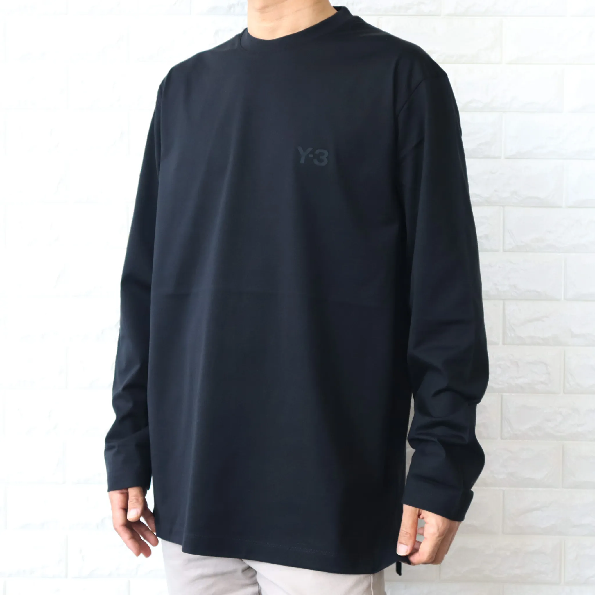 Y-3  |Crew Neck Unisex Street Style Long Sleeves Plain Cotton