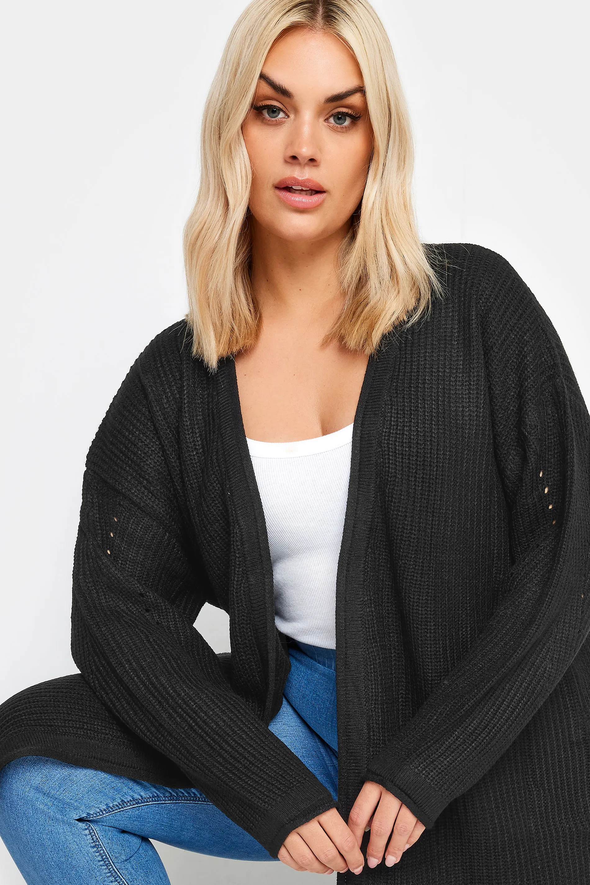 YOURS Curve Black Essential Knitted Cardigan