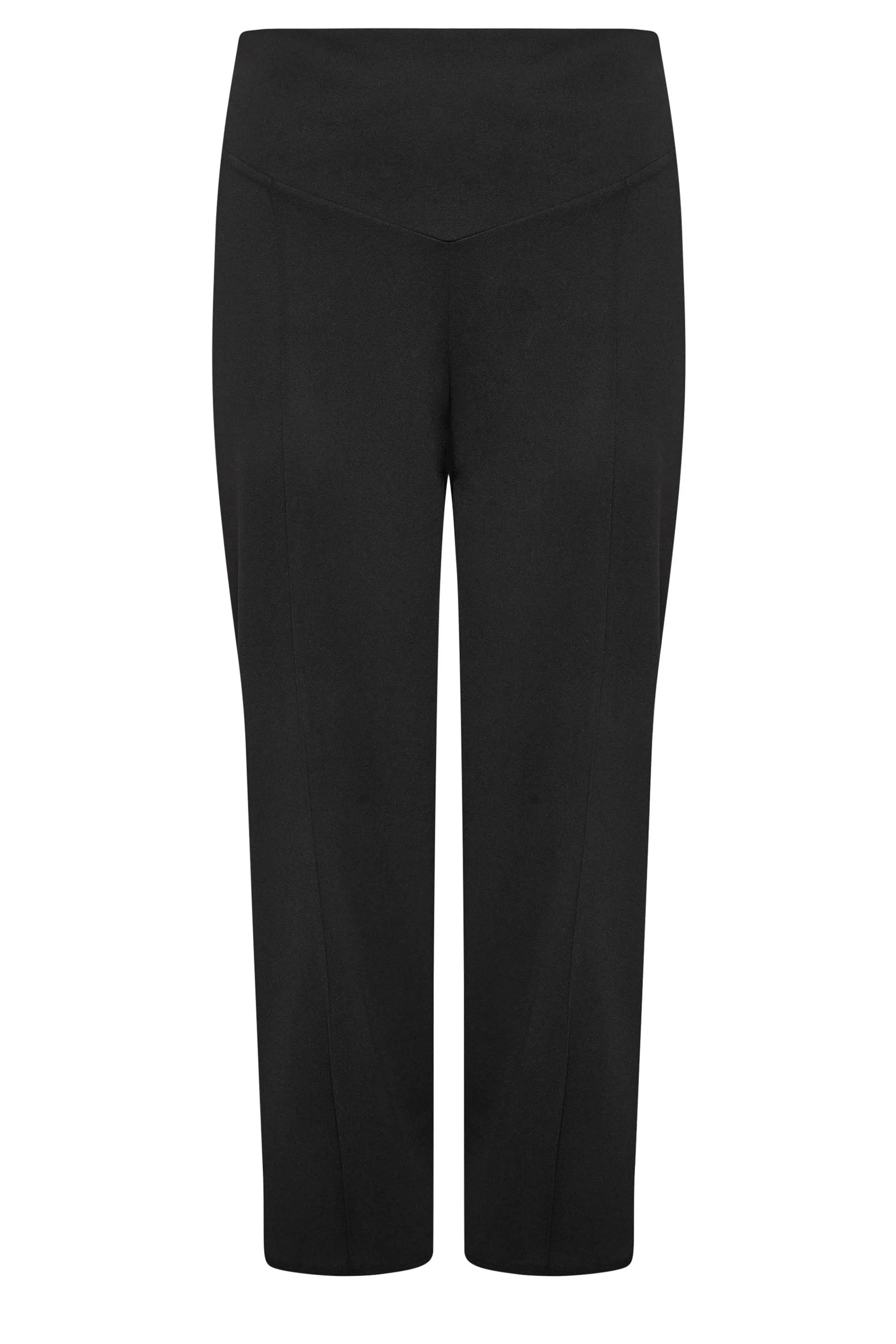 YOURS LONDON Curve Black Panelled Trousers